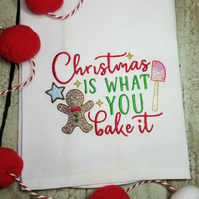 christmas baking embroidery 